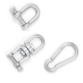 CARABINERS, D-SHACKLES AND SWIVELS